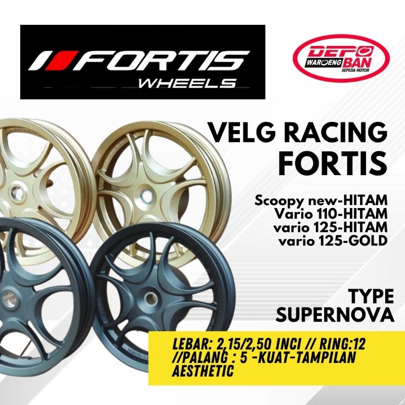 OBRAL PRODUK VELG RACING FORTIS ORIGINAL NEW