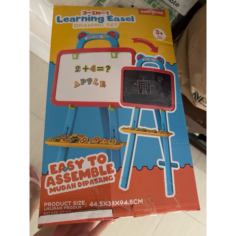 

3 in 1 learning easel preloved papan tulis anak belajar