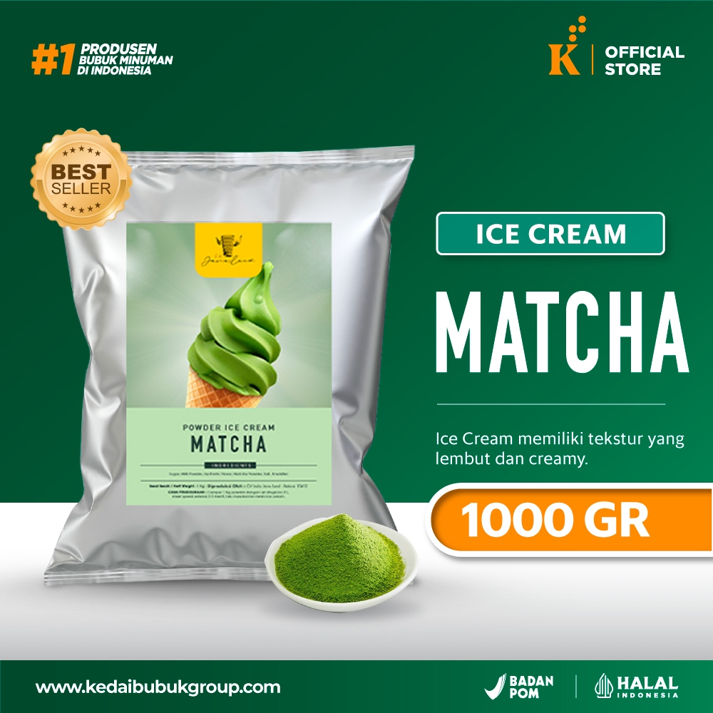 

Bubuk Minuman Bubble Drink Es Krim Matcha 1 kg Javaland