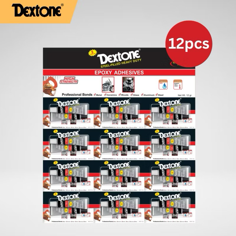 

Dextone Lem Besi Epoxy 5 Menit Mini Ecopack Lembaran isi 12 x 12 gr