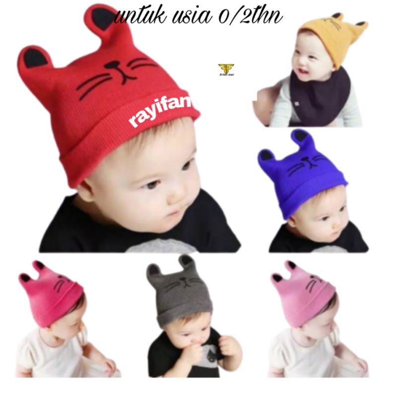 kupluk bayi lucu kupluk bayi laki-laki perempuan kupluk bayi free bordir nama