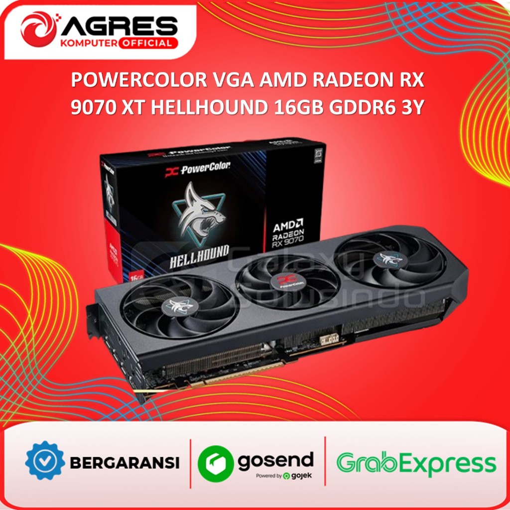 POWERCOLOR VGA AMD RADEON RX 9070 XT HELLHOUND 16GB GDDR6 3Y