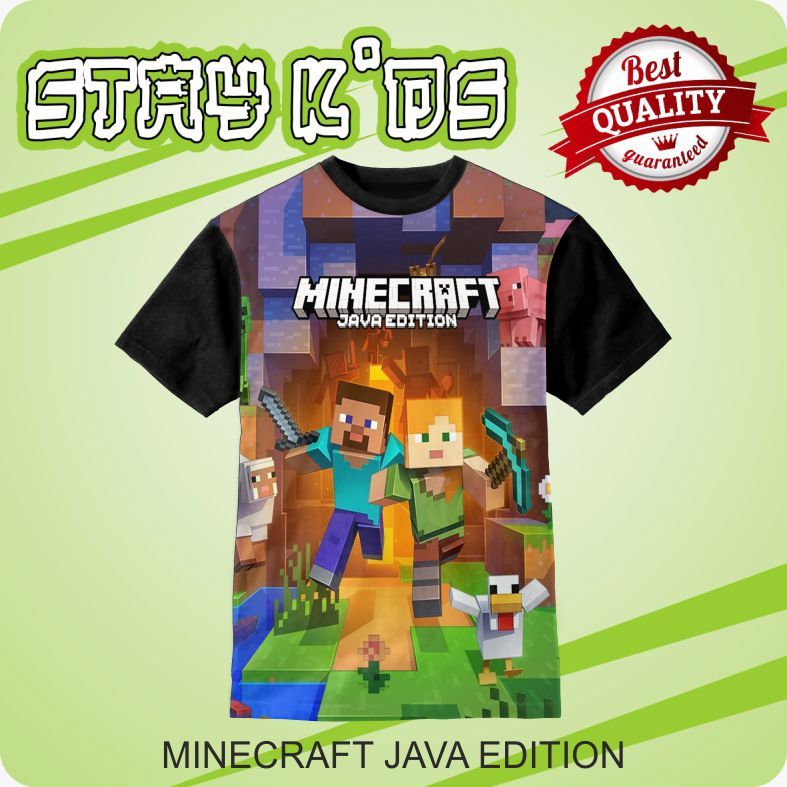 KAOS ANAK MINECRAFT JAVA EDITION