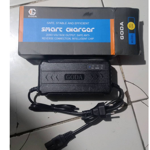 Charger Sepeda Listrik GODA 48V12Ah (cas'an aki sepeda listrik)