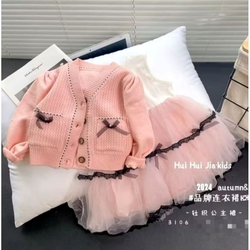 Dress Tutu Anak Rompi Rajut 110