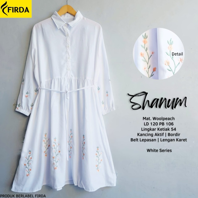 SHANUM LONG TUNIK JUMBO LD 120 MOTIF BUNGA BORDIR