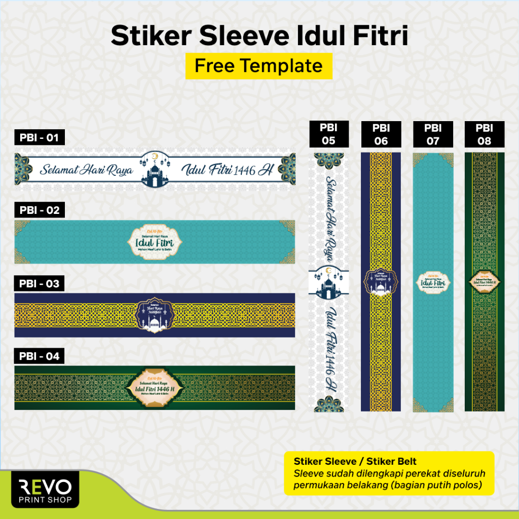 

Stiker Sleeve Idul Fitri / Stiker Label Sleeve box / Label Segel