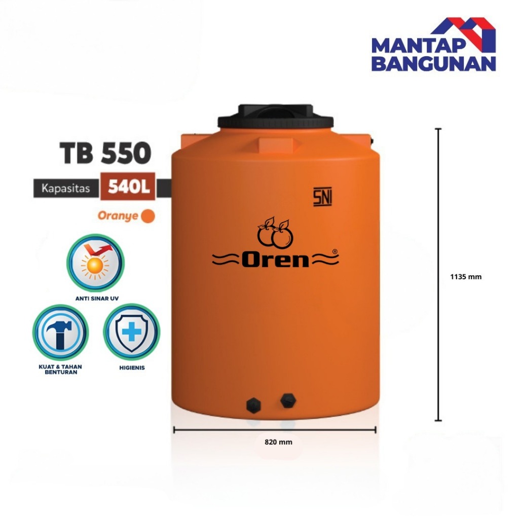 Tangki Air Oren TBO 550 (540 Liter)