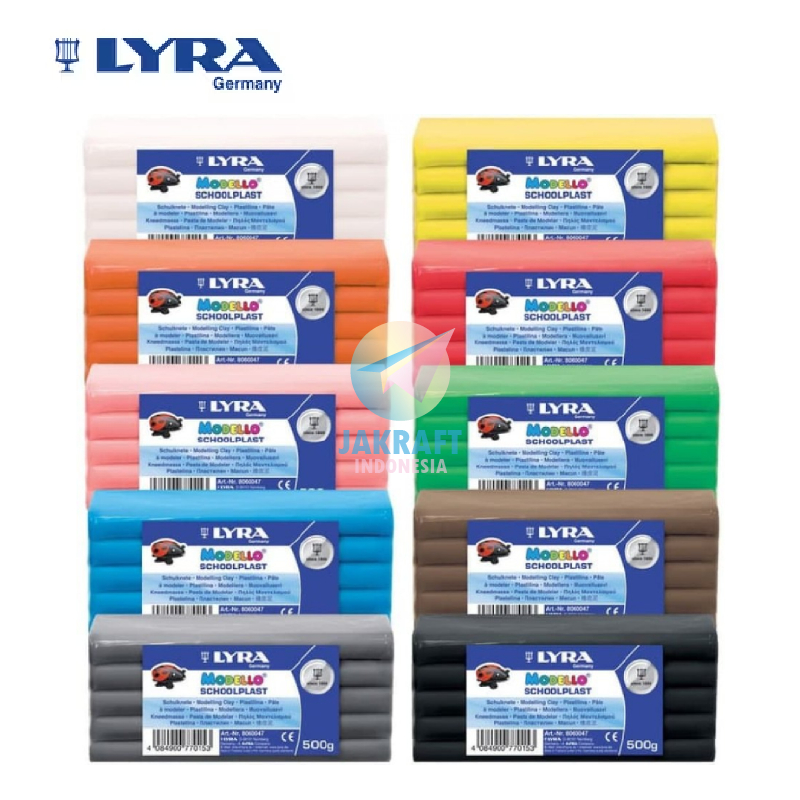 

(1 Pcs) Lilin Mainan LYRA Modelling Clay 500g Doh Plastisin Modello Plasticine Anti Kering Anti Kering Lengket Aman Tidak Beracun Berminyak Non Toxic