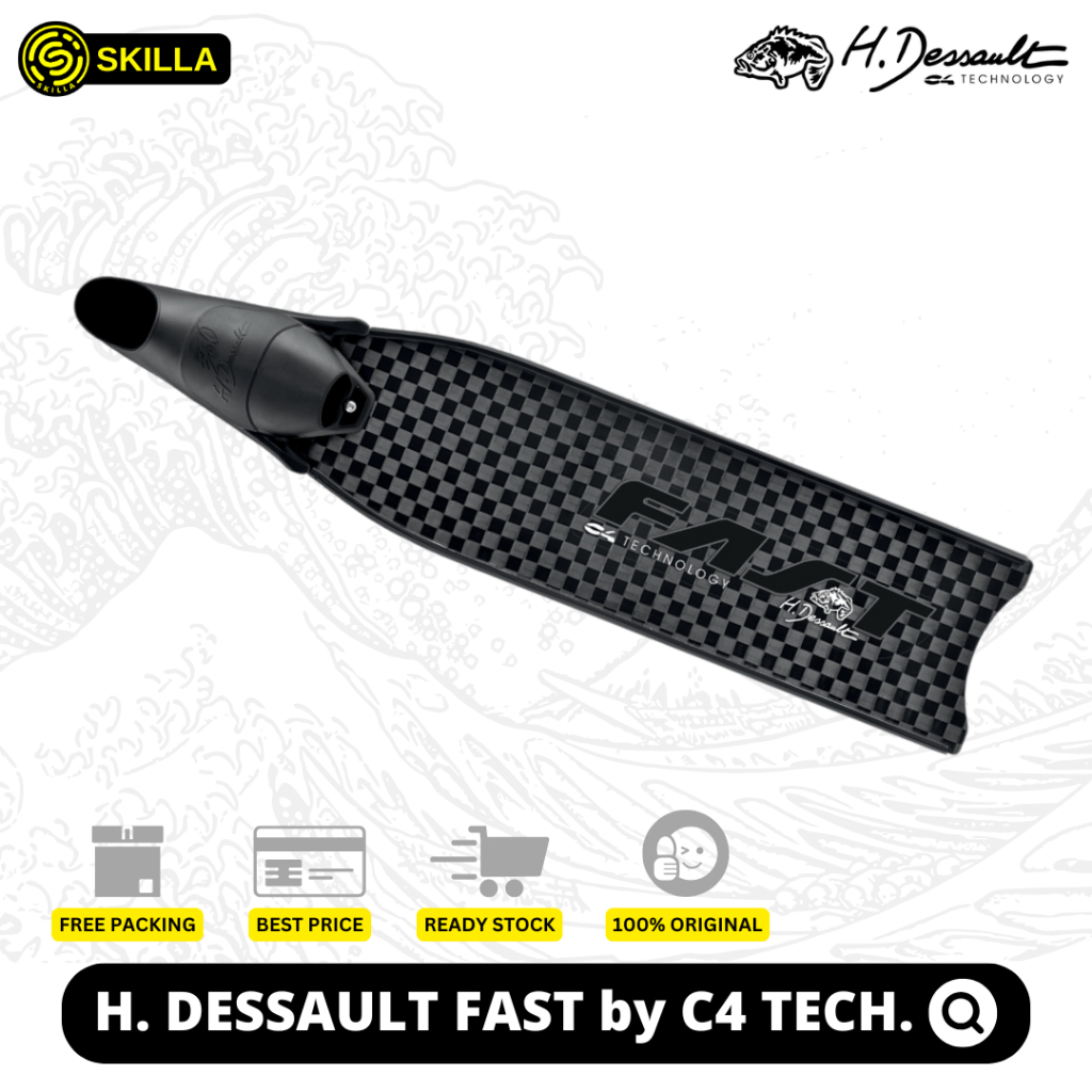 H. Dessault Fast by C4 Carbon Long Fins Freediving Spearfishing