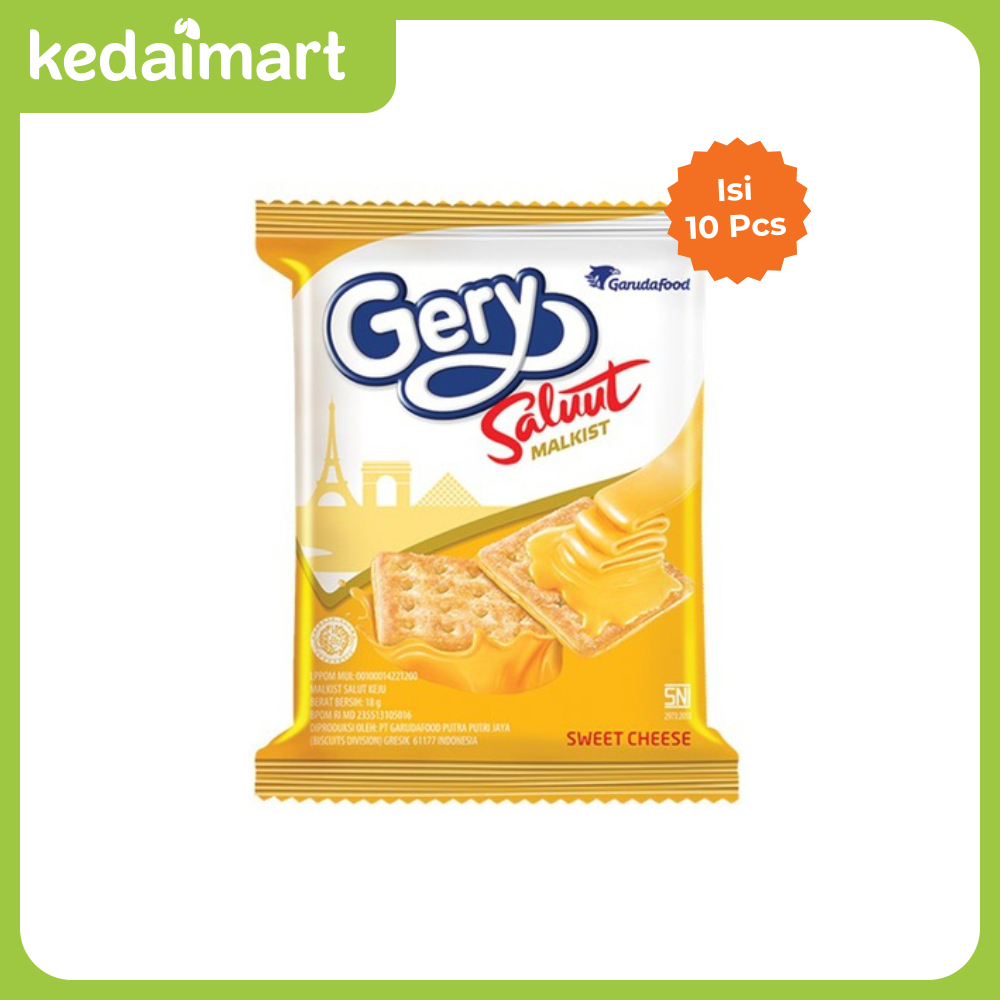 

Gery Saluut Malkist Sweet Cheese Renceng Isi 10 x 18 Gram