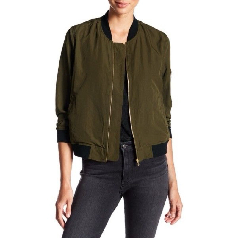 ZARA green bomber jacket - preloved