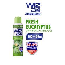 wiz 24 disinfectant spray surface & air natural essential oil 200ml