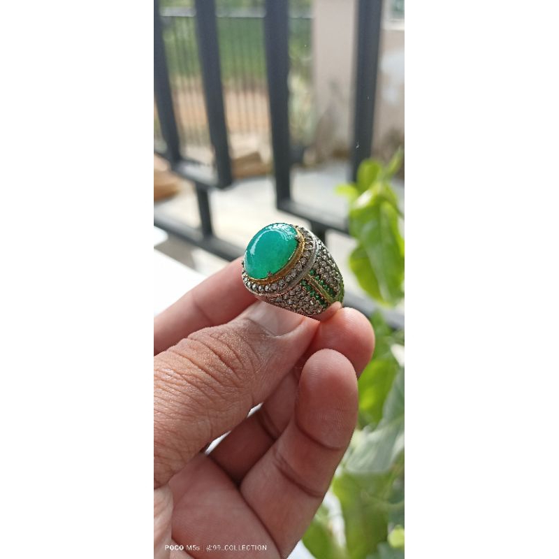 Bacan Ring Perak Bertabur Zircon Mewah
