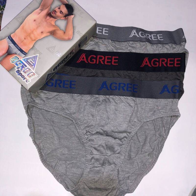 (3Pcs) Celana Dalam Pria Agree Sports 2330 Karet Lebar Katun