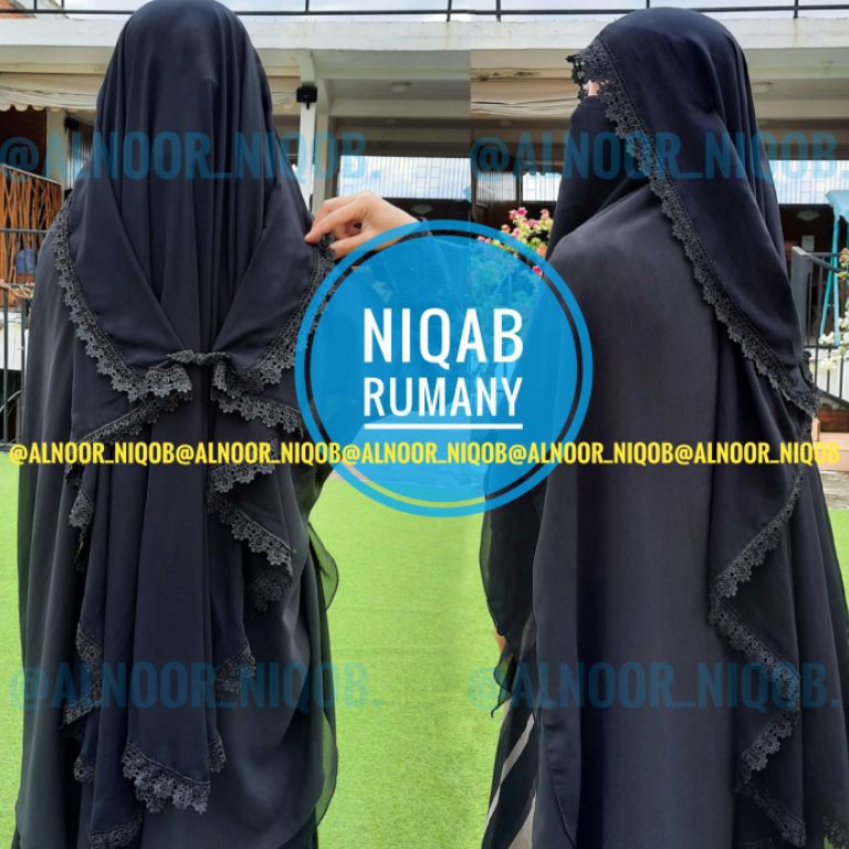 KODE M1W niqab RUMANI Cadar yaman niqab butterfly renda by alnoor niqob nikop cantik nikob terbaru