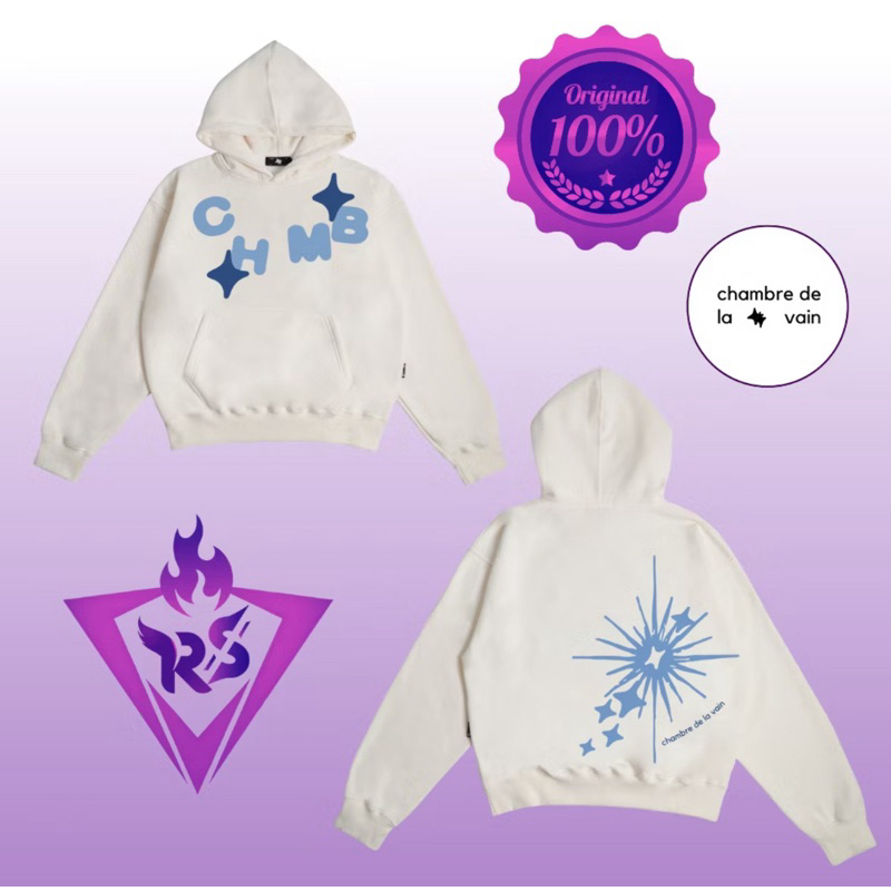 Hoodie CHMB BED STAR WHITE size L ORIGINAL 100%