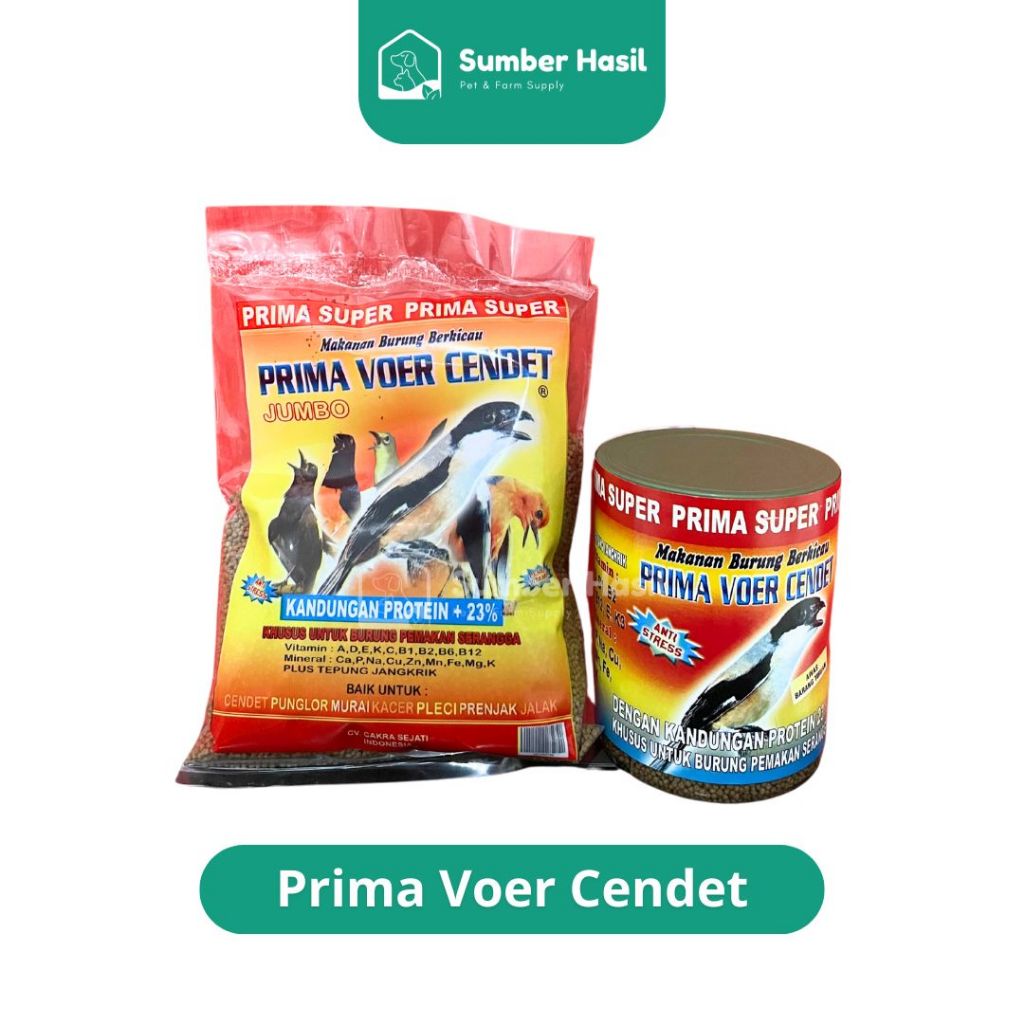 PRIMA VOER CENDET PAKAN BURUNG BERKICAU MAKANAN BURUNG PRIMA VOER CENDET  ORIGINAL