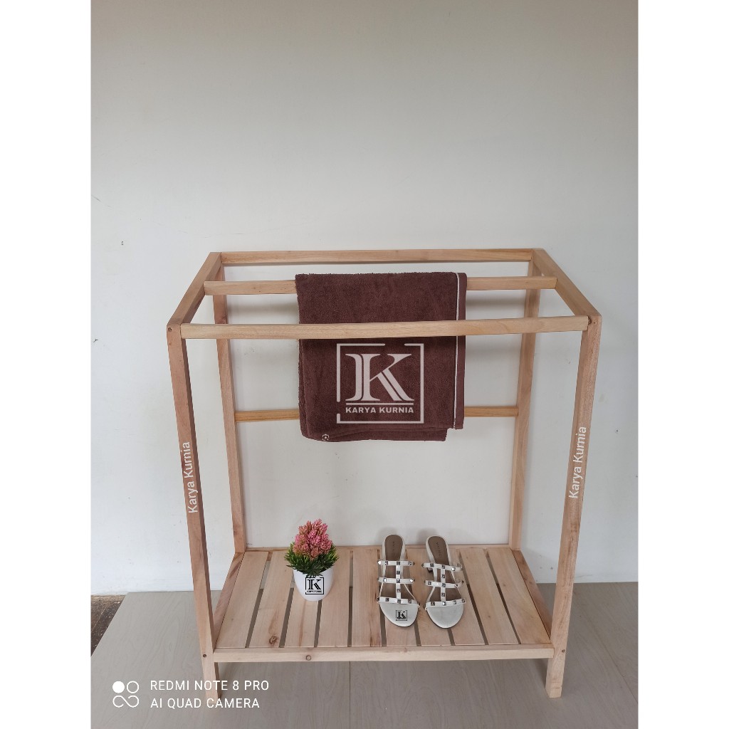 Arwana_Berry Jemuran Handuk/Rak Handuk Kuat Kokoh/Jemuran Handuk Kayu/Jemuran Handuk Minimalis/Rak