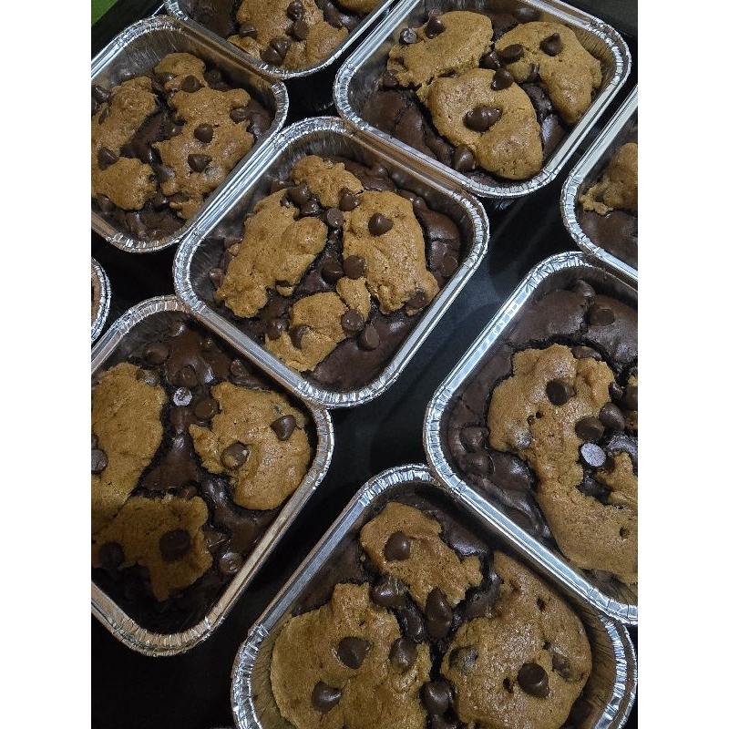 

Brownies panggang almond / Brokies cup jenis Fudgy Cakey