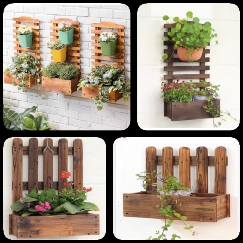 Aneka pot kayu dinding unik