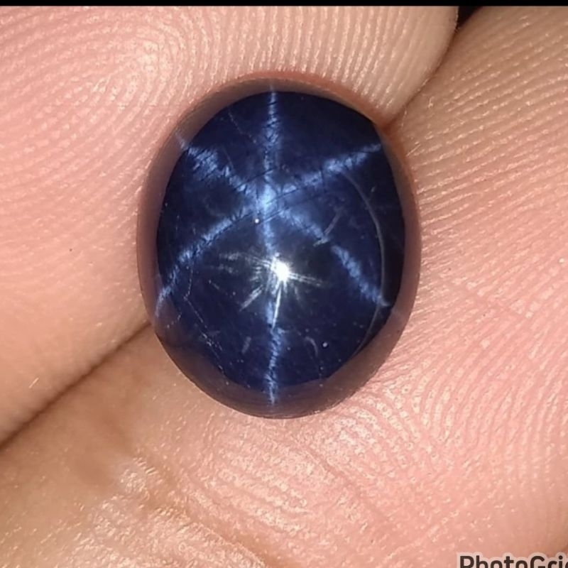 natural royal blue sapphire star 5.10ct