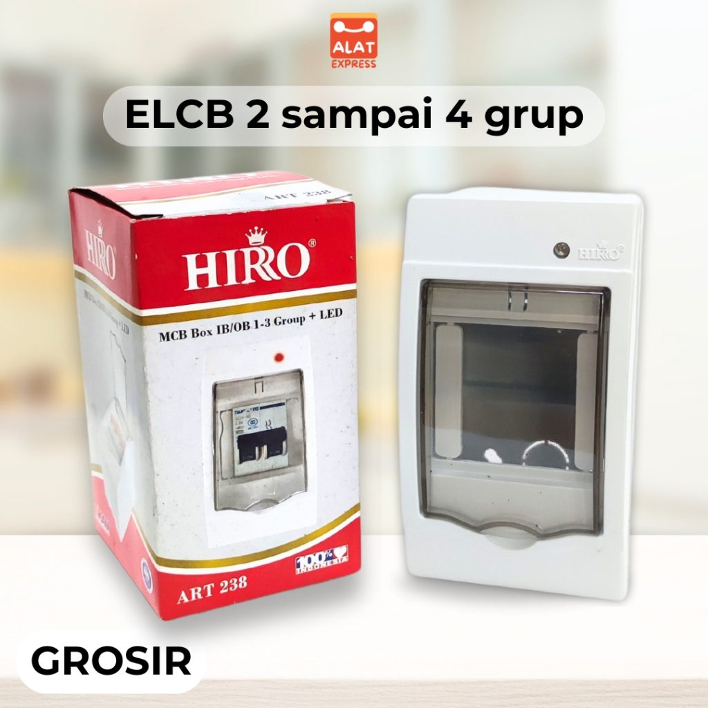Box MCB Inbow Outbow 1-3 Grup HIRO dengan LED instalasi listrik Tanam tempel Dinding Praktis & Aman