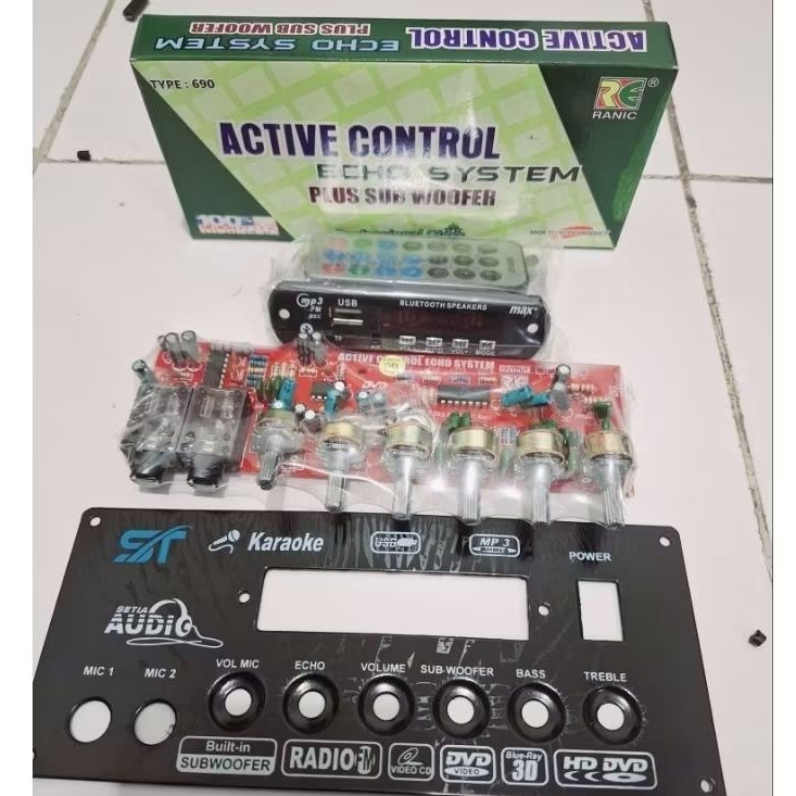 Kit tone control Stereo mic echo subwoofer+mp3 bluetoot