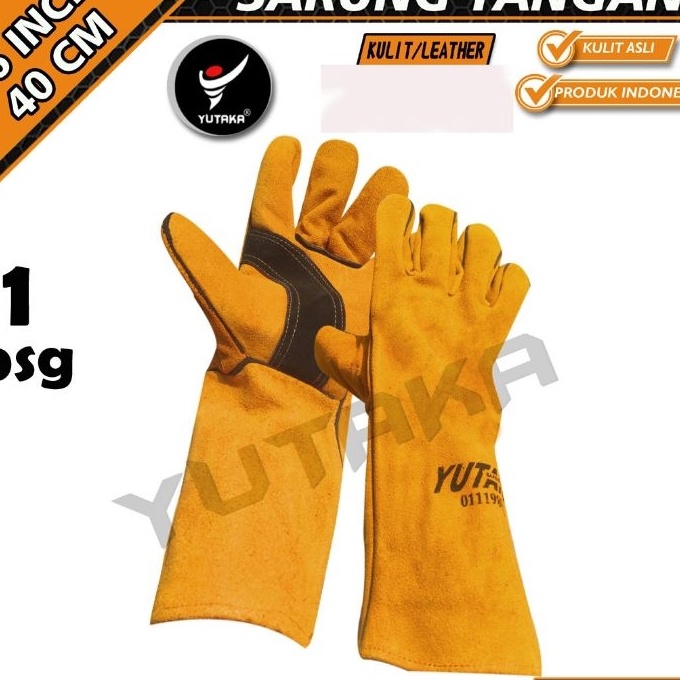Flash Sarung Tangan Las Palipid YUTAKA 16 inchsarunag tangan kulit las yutaka 16 inch