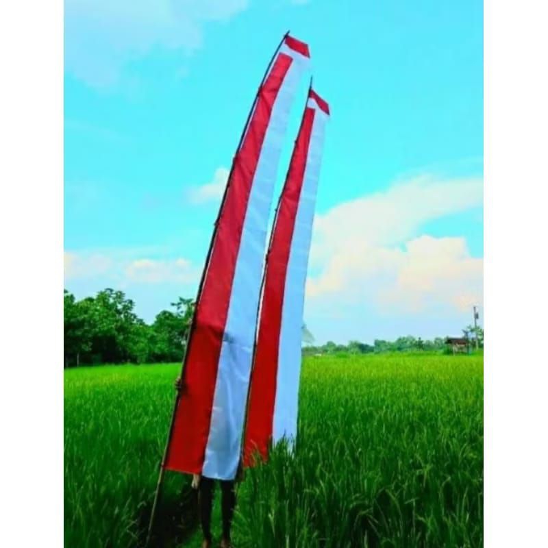 Umbul Umbul Layur Merah Putih 4m / Layur Merah Putih Panjang 4m / Bendera Umbul Umbul