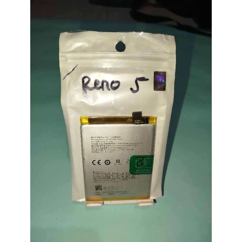 BATERAI  UNTUK HP OPPO RENO 5 4G, RENO 6 4G, RENO 5Z, KODE/MODEL : BLP835 ORIGINAL 100% ASLI BARU