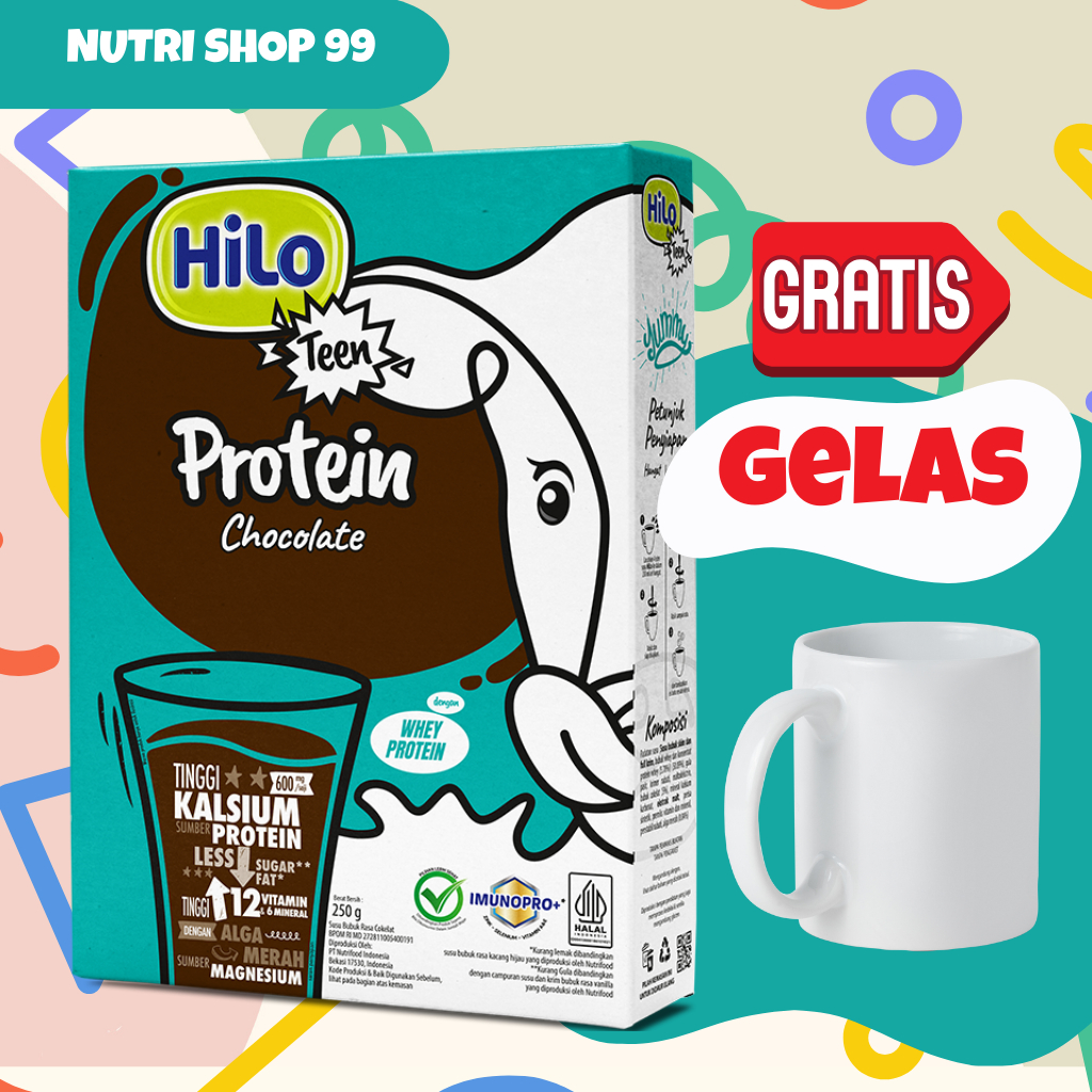 

Hilo Teen Coklat 250g 500gr 750gr GRATIS GELAS- Susu Tinggi Kalsium dan rendah Lemak