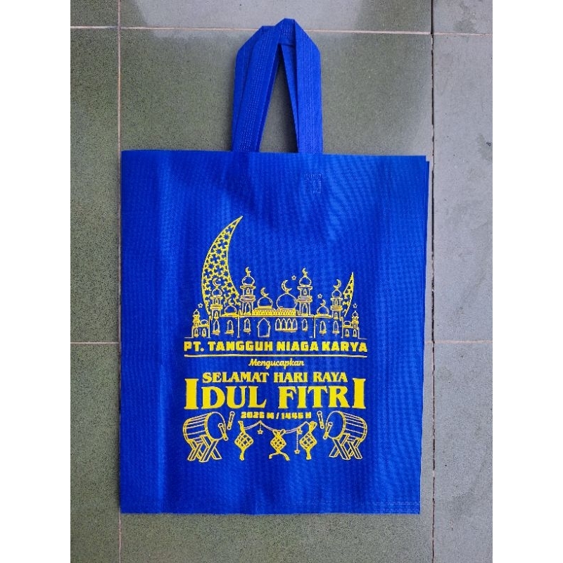 

Real Tebal 75 Gsm 45x50x10cm Goodiebag Tas Spunbond Request Sablon Tas Laundry Tas sembako Tas lebaran