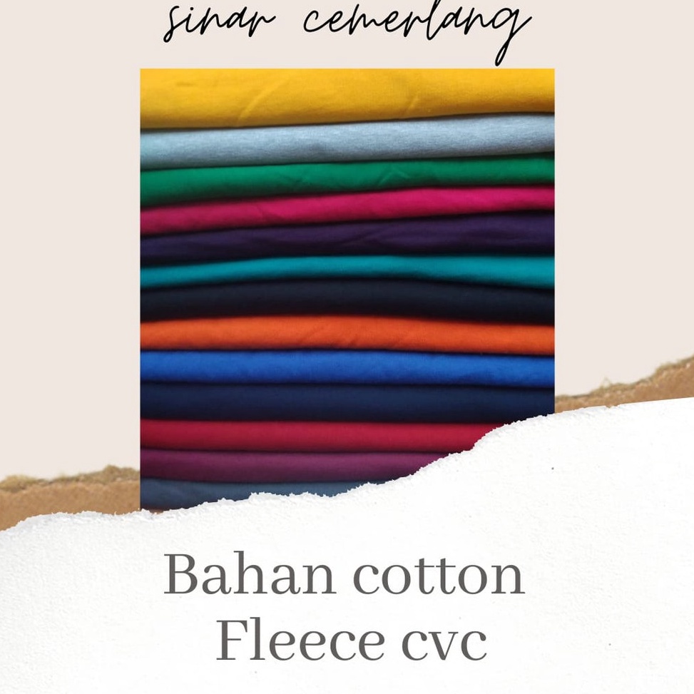 KODE W22A Bahan Kain Fleece Cvc Kiloan Warna Tua