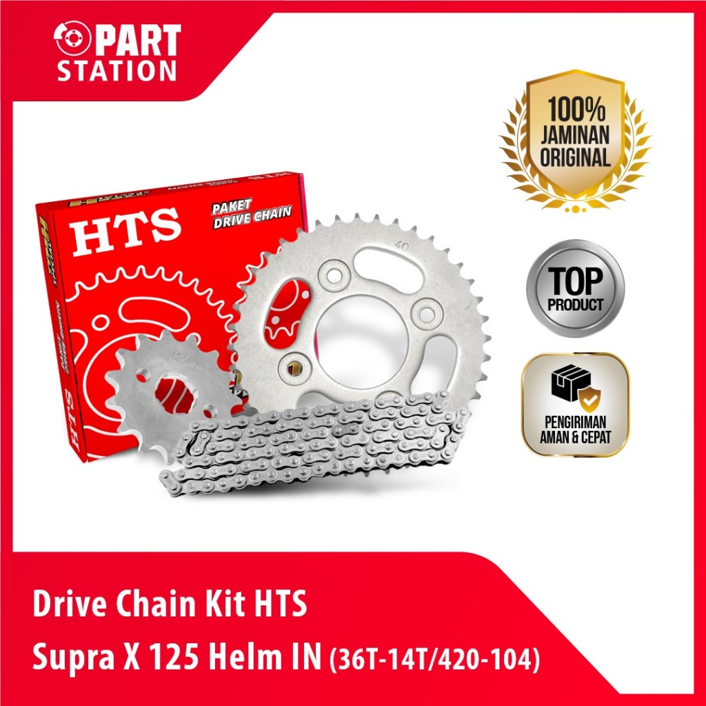 HTS Gear Set / Gir Paket SUPRA X 125 HELM IN (36T-14T/428-108)