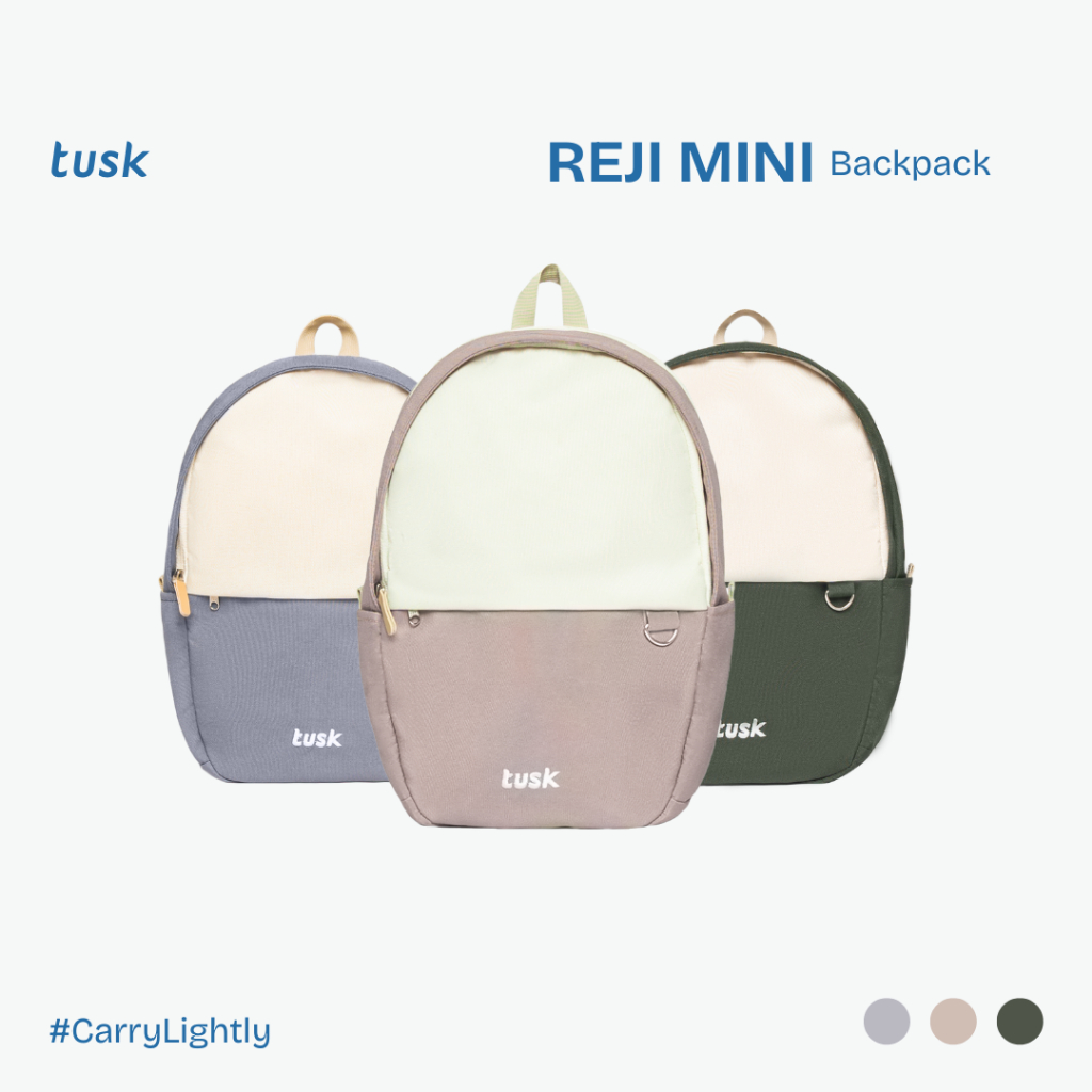 Tusk Tas Ransel Reji Mini Backpack Pria Wanita Tas Gendong Tas Laptop