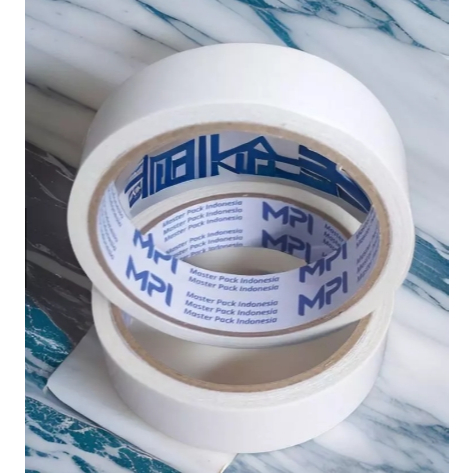

Double Tape MPI Ukuran 24 mm Panjang 8 Meter | Double Tape Kertas Harga Murah Berkualitas Lengket