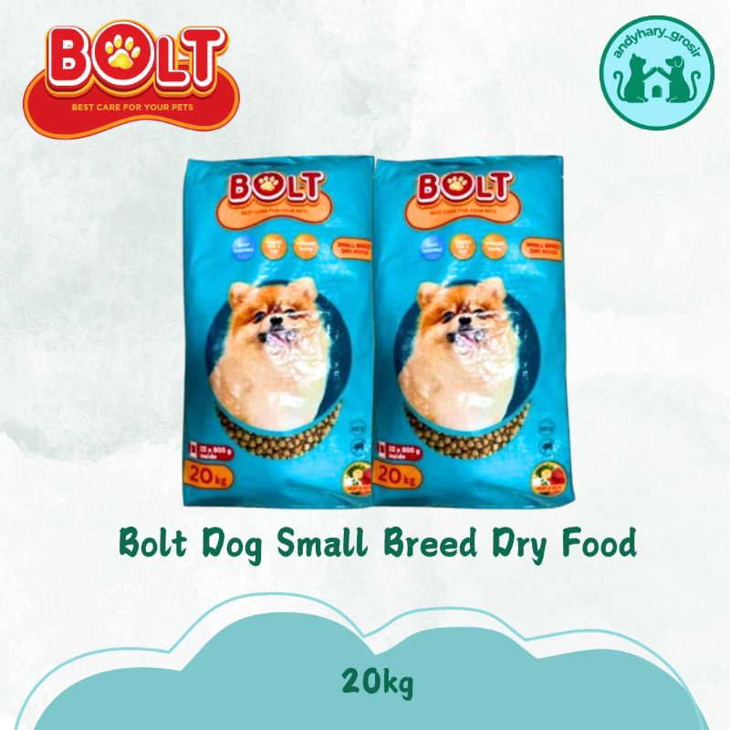 Bolt Dog Small Breed Beef & Rice Dry Food Makanan Anjing 20kg