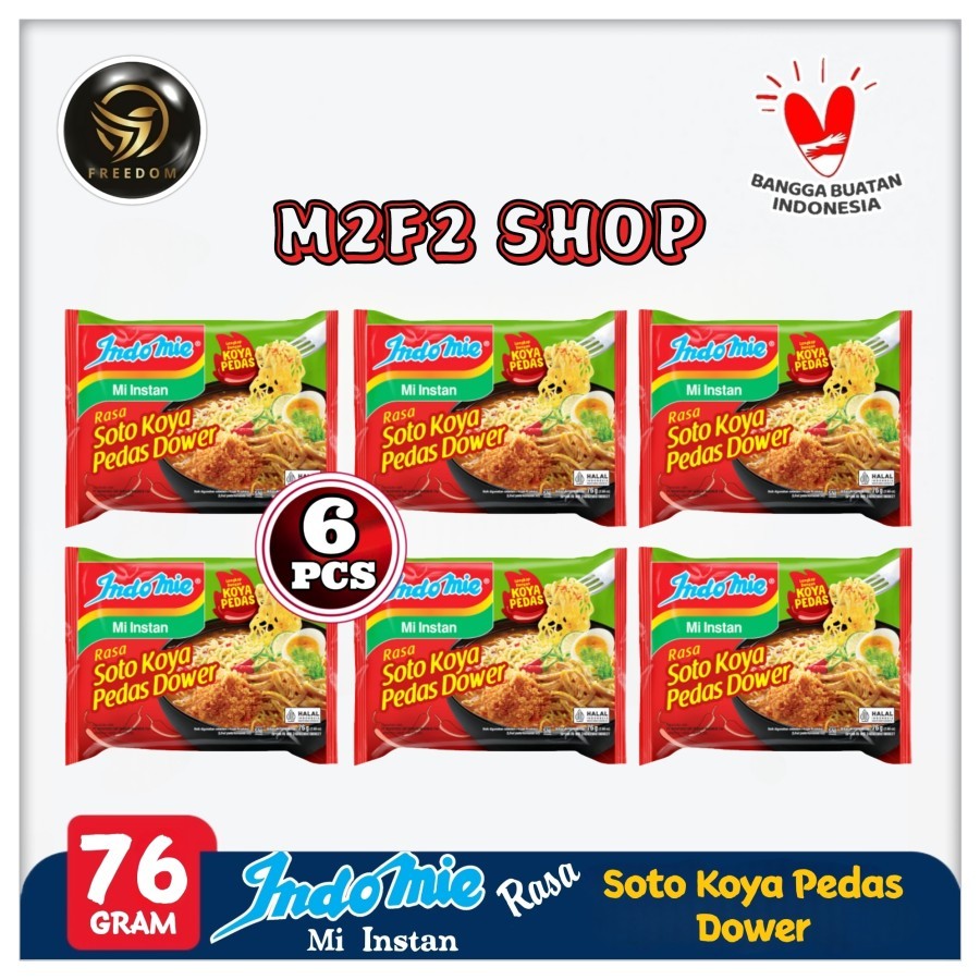 

Indomie Mie Instant Kuah Rasa Soto Koya Pedas Dower | Bag - 76 gr (Kemasan 6 Pcs)
