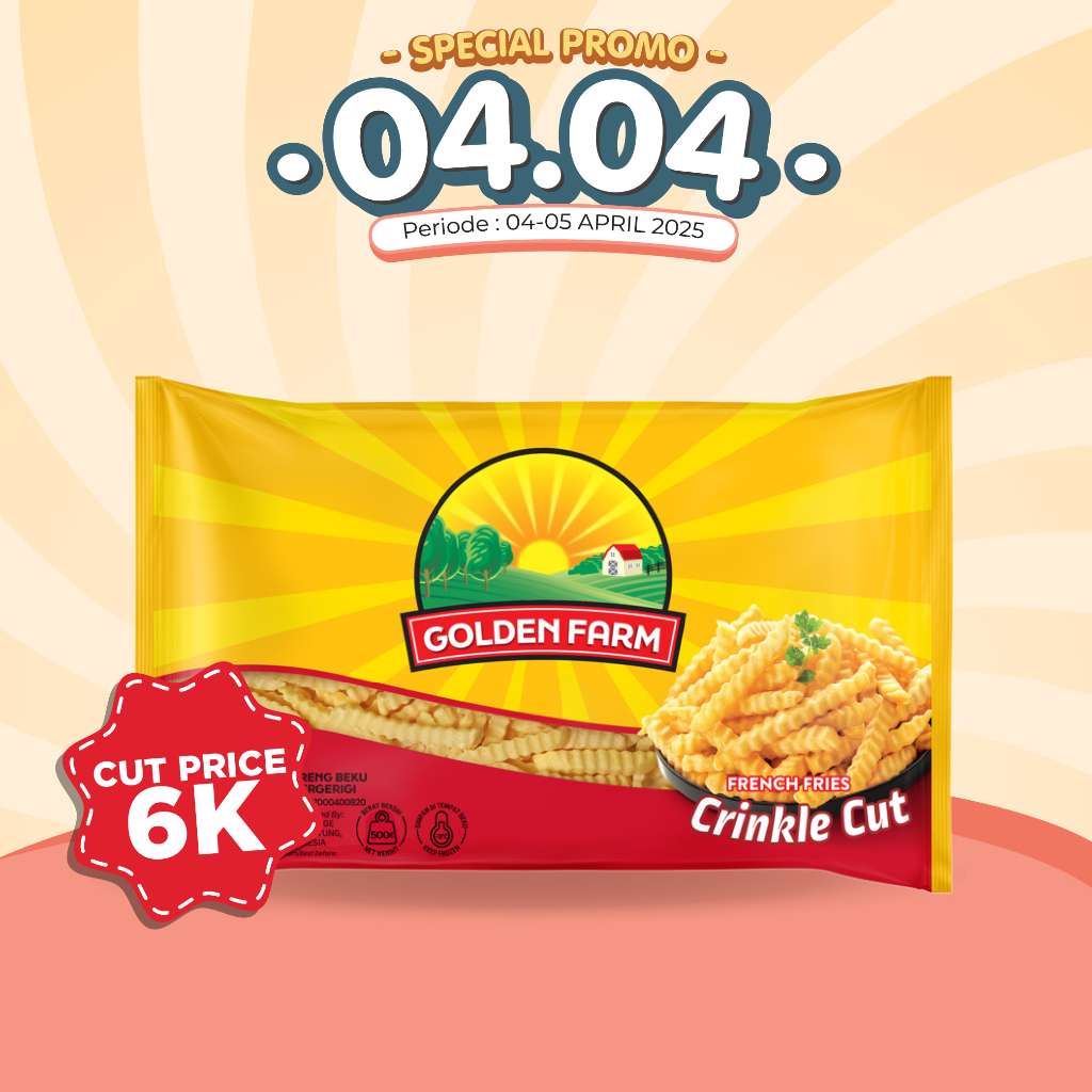 

PROMO POTONGAN HARGA GOLDENFARM FF CRINKLE CUT 1 KG