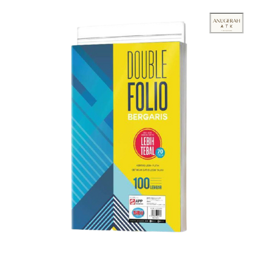 

Kertas Double Folio Bergaris Sidu Isi 100 Lembar