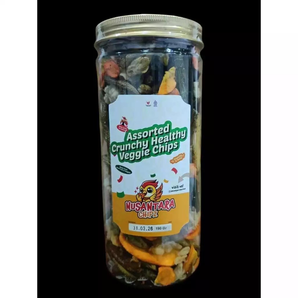 

Nusantara Chipz Keripik Sayur Campur Kering - Healthy Veggie Chips