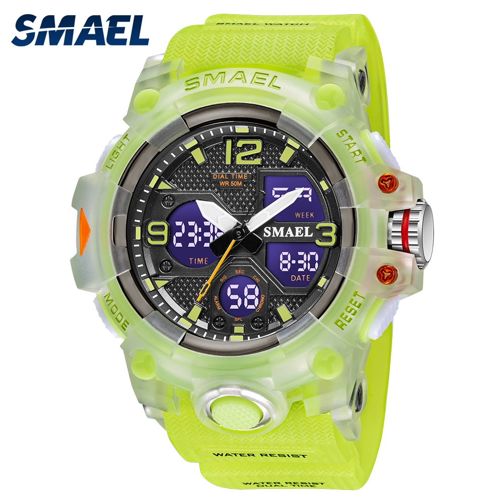SMAEL  8008 Jam tangan pria unik dan keren,jam digital pria,jam tangan analog,jam tangan smael pria,