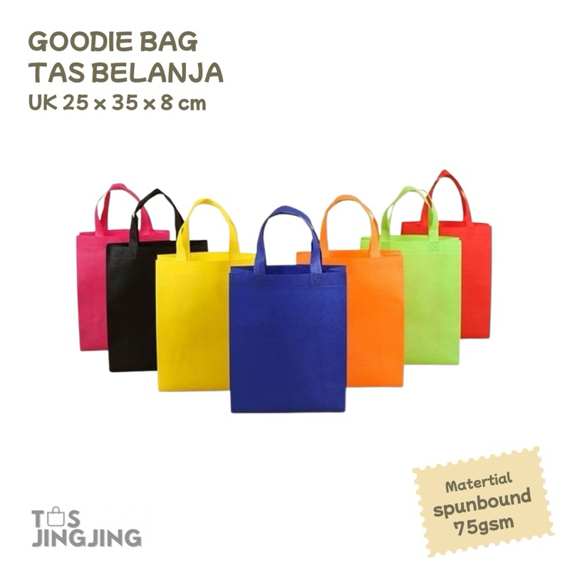 

Goodie Bag Tas Belanja Spunbond Model Tali Handle Kantong Kain