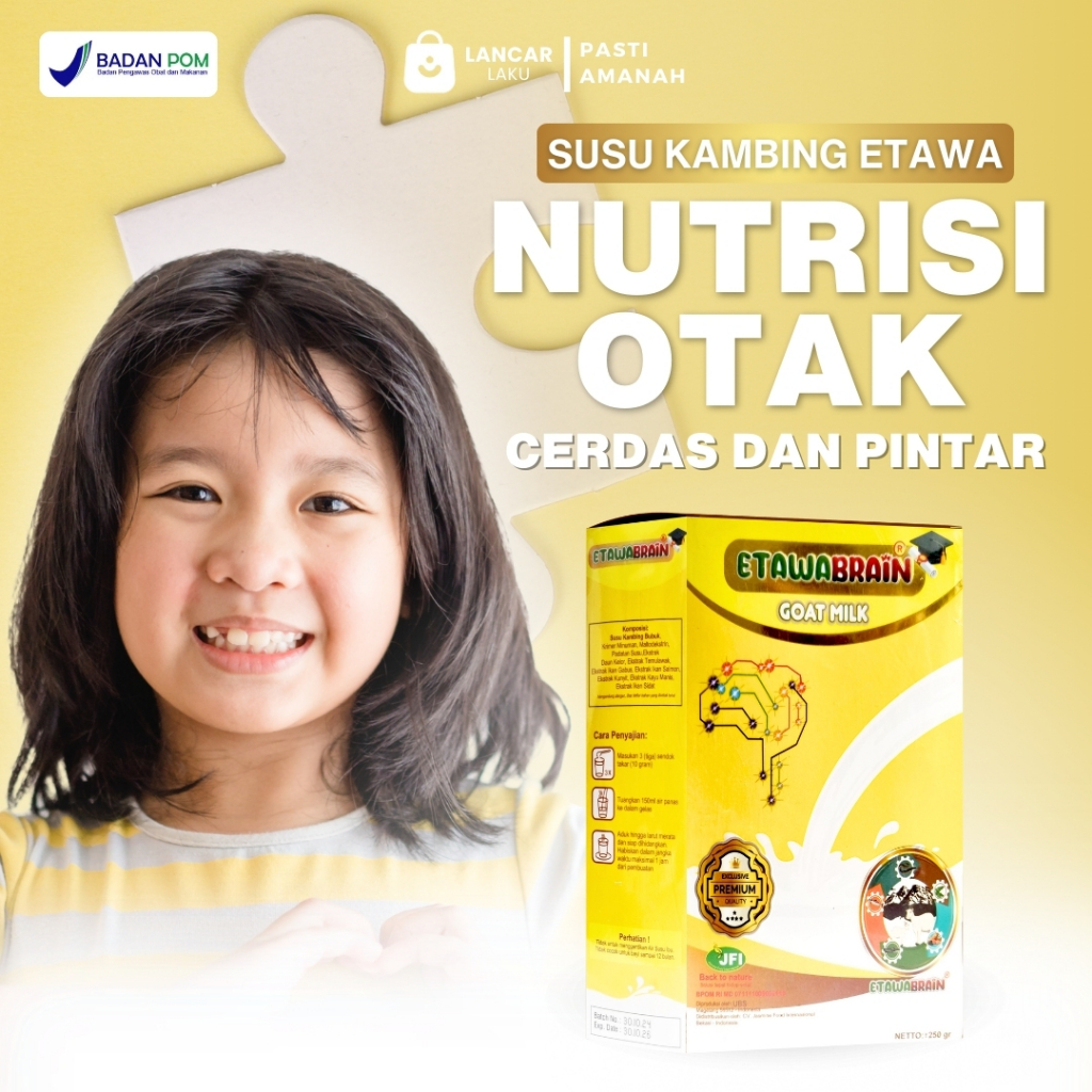 

Susu Etawa Original 100% Asli Vitamin Otak Anak Cerdas Daya Ingat Penambah Nafsu Makan Etawabrain