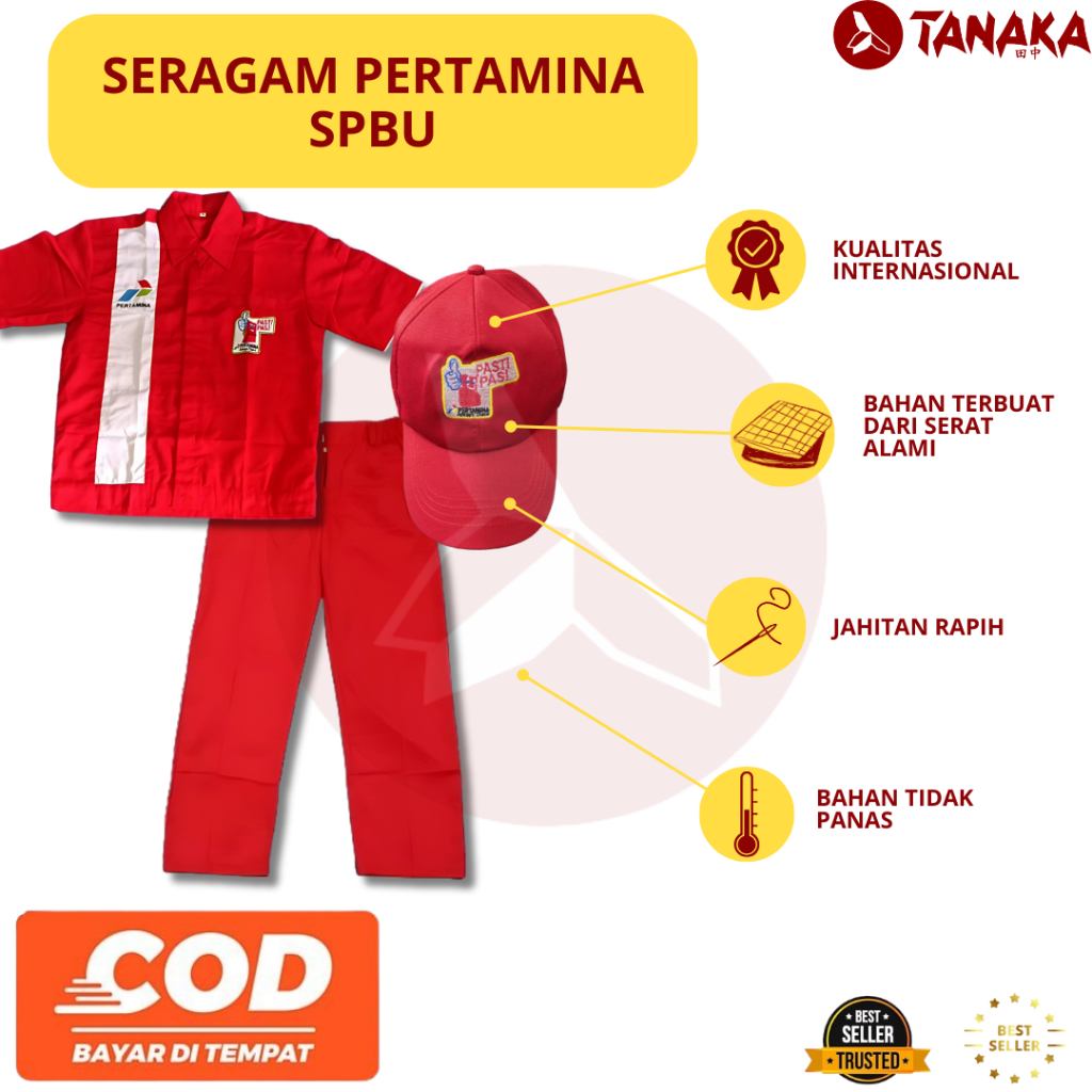 Seragam Spbu Operator | Baju Celana Spbu | Seragam Spbu Merah | Seragam Pertamina | Baju Spbu
