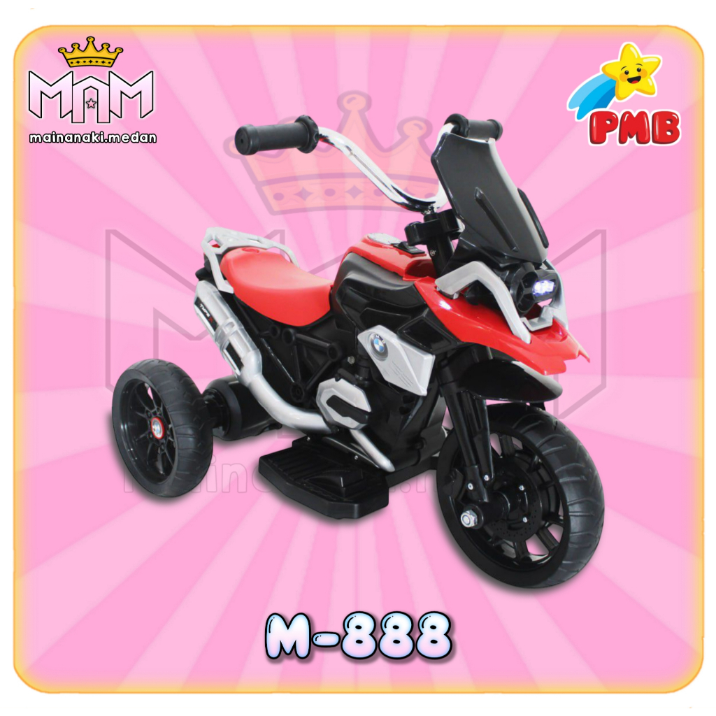 Mainan Anak Anak Motor Aki / Goes Roda 3 Tiga Ada Musik dan Lampu LED