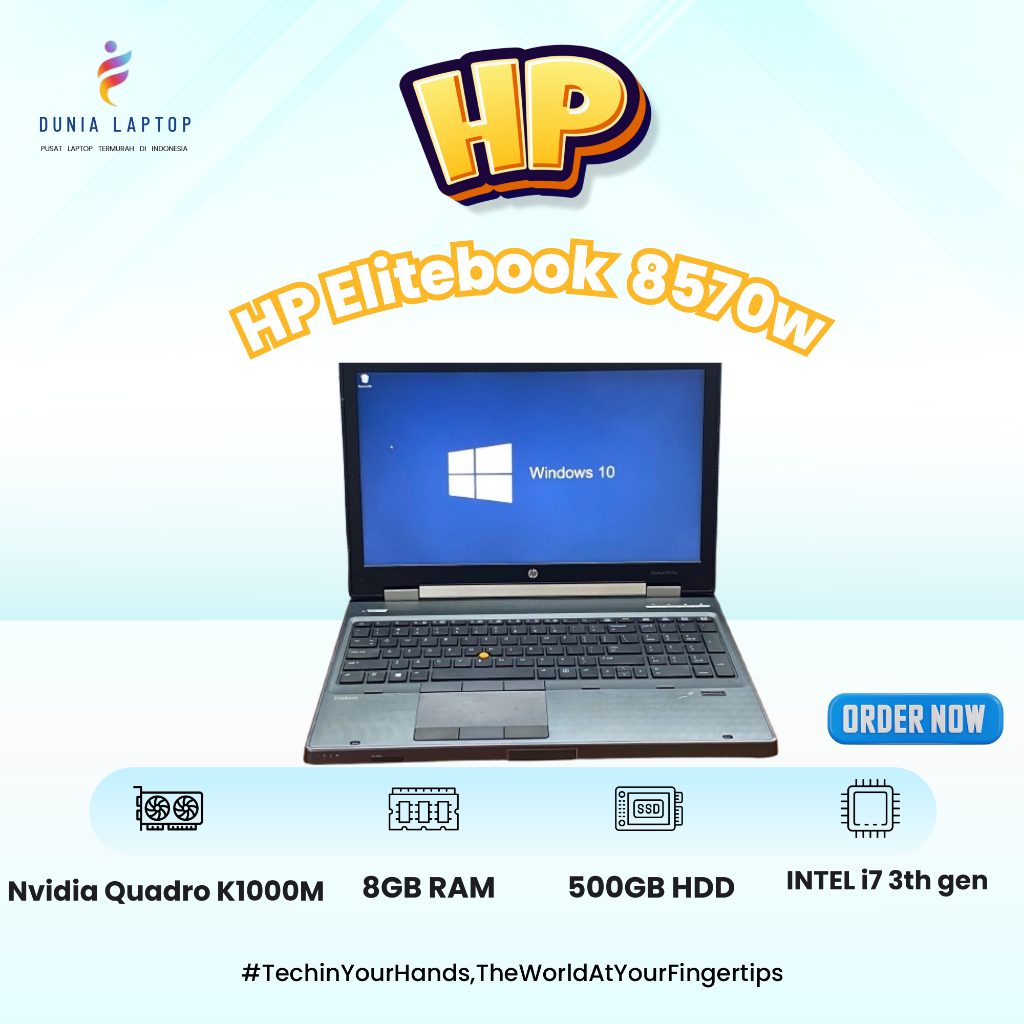 Ready Laptop Core i7 Bukan Core i5 Hp Elitebook 8570w Ram 8