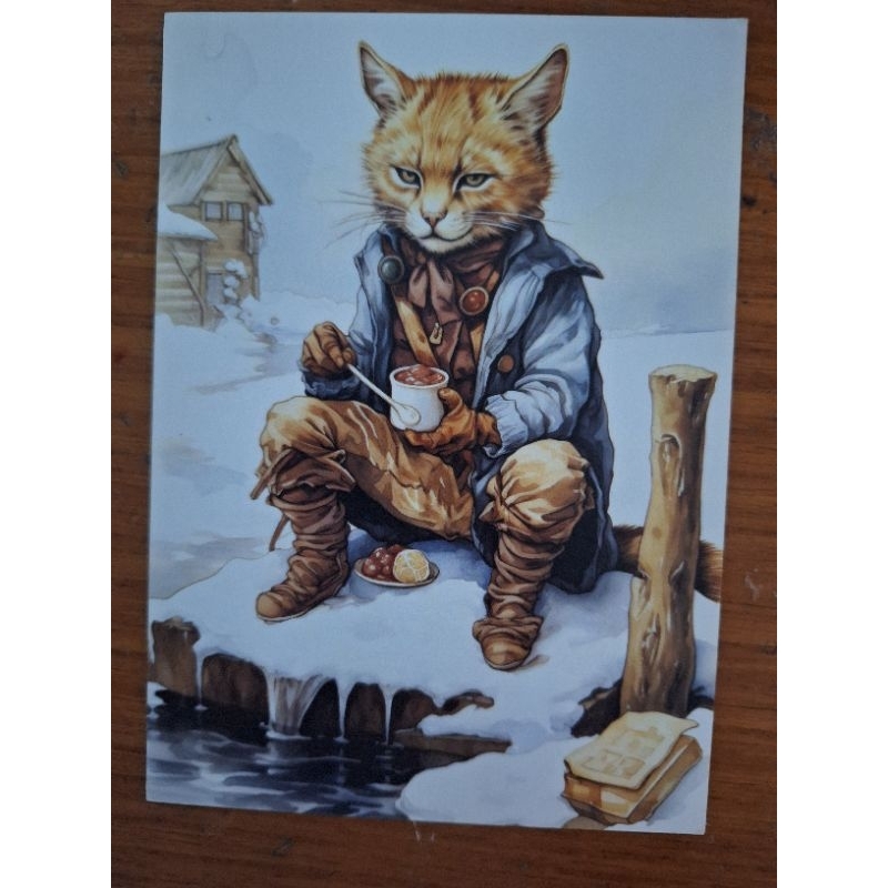 

kartu pos Kucing,kambing,rubah/ cat,goat,fox postcard