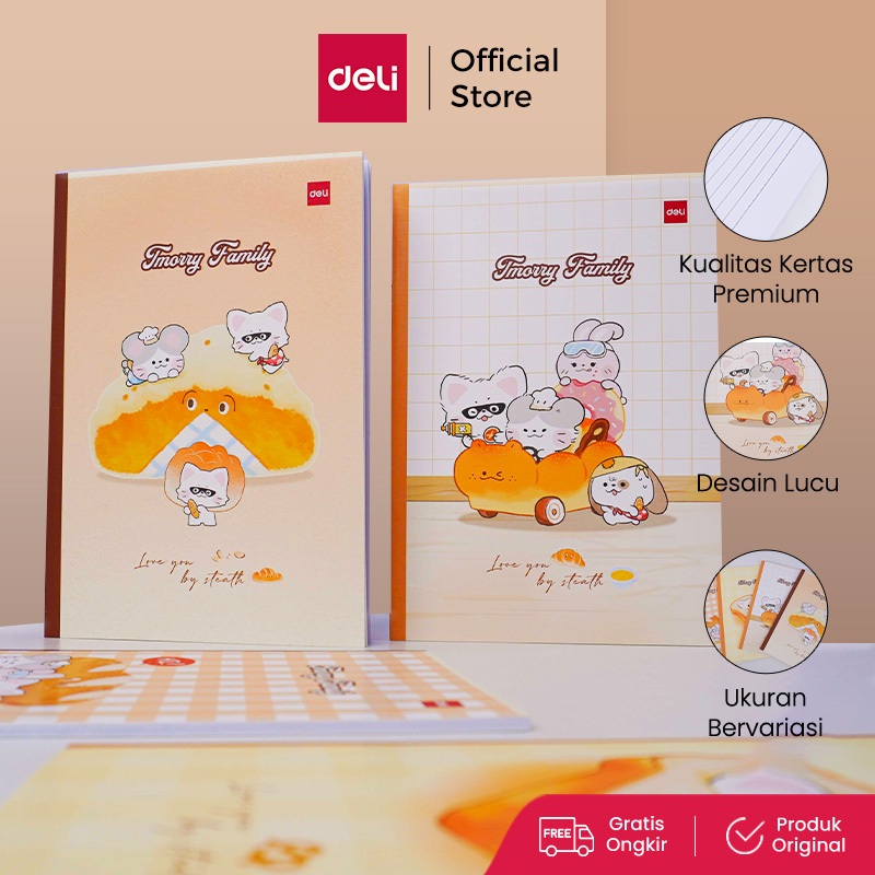 

Deli Writing Book / Notebook / Buku Tulis Sekolah A5 CNA538 CNB542